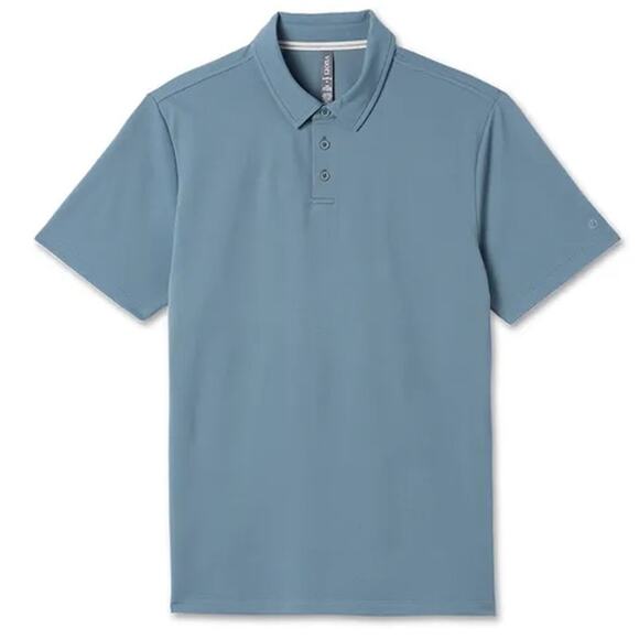 Vuori Men's Gamepoint Polo Shirt Performance Wear Kashmir Blue Grey Size Large - Picture 1 of 14